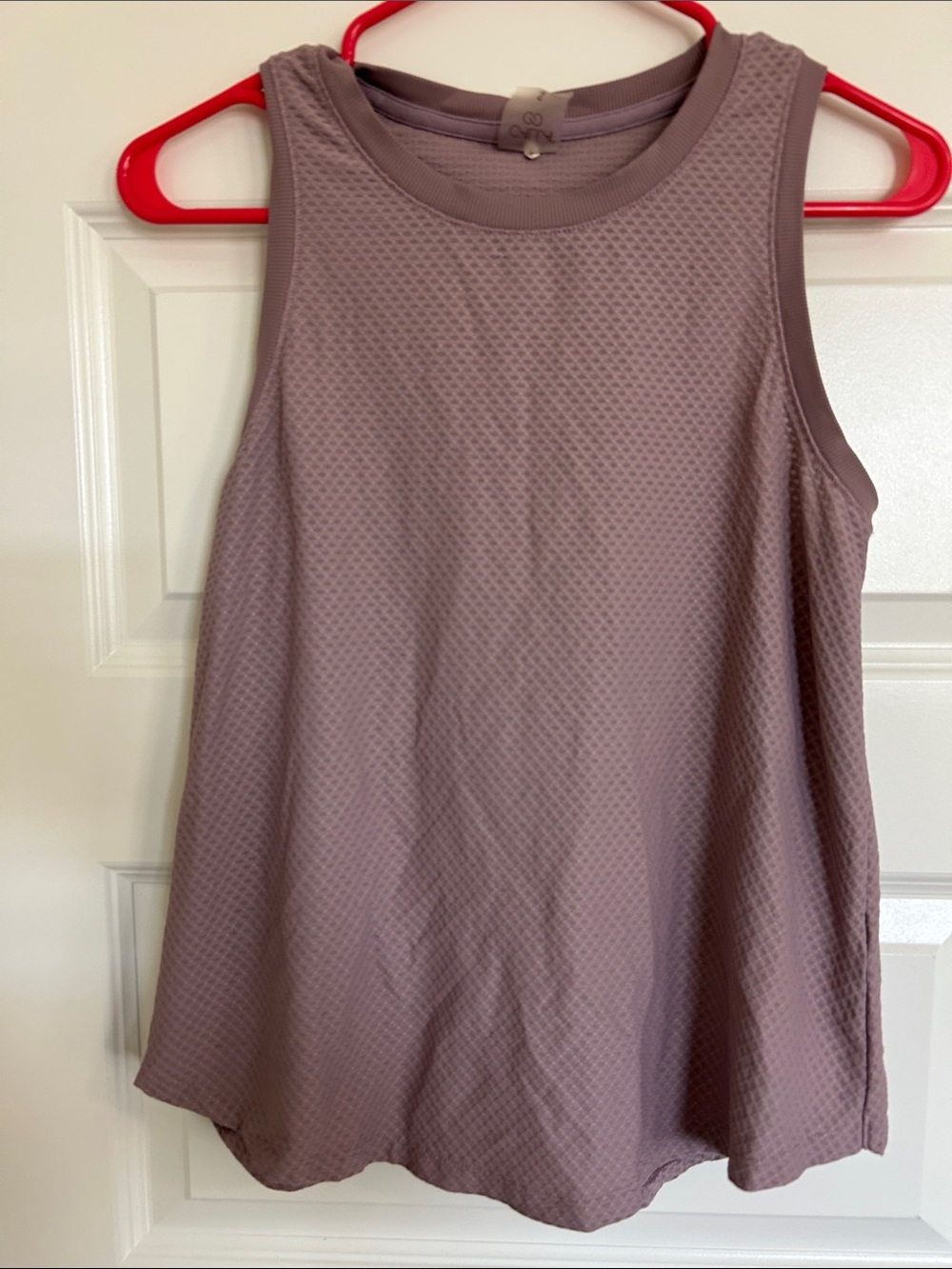 Sleeveless Textured Tank Top - Mauve